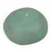 Bottom of Large Round Turquoise Copper Cast Metal Decorative Bowl.