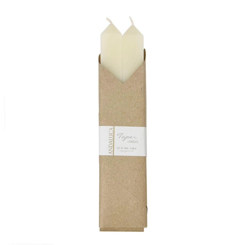 Ivory Square Taper Candles (Set of 2)