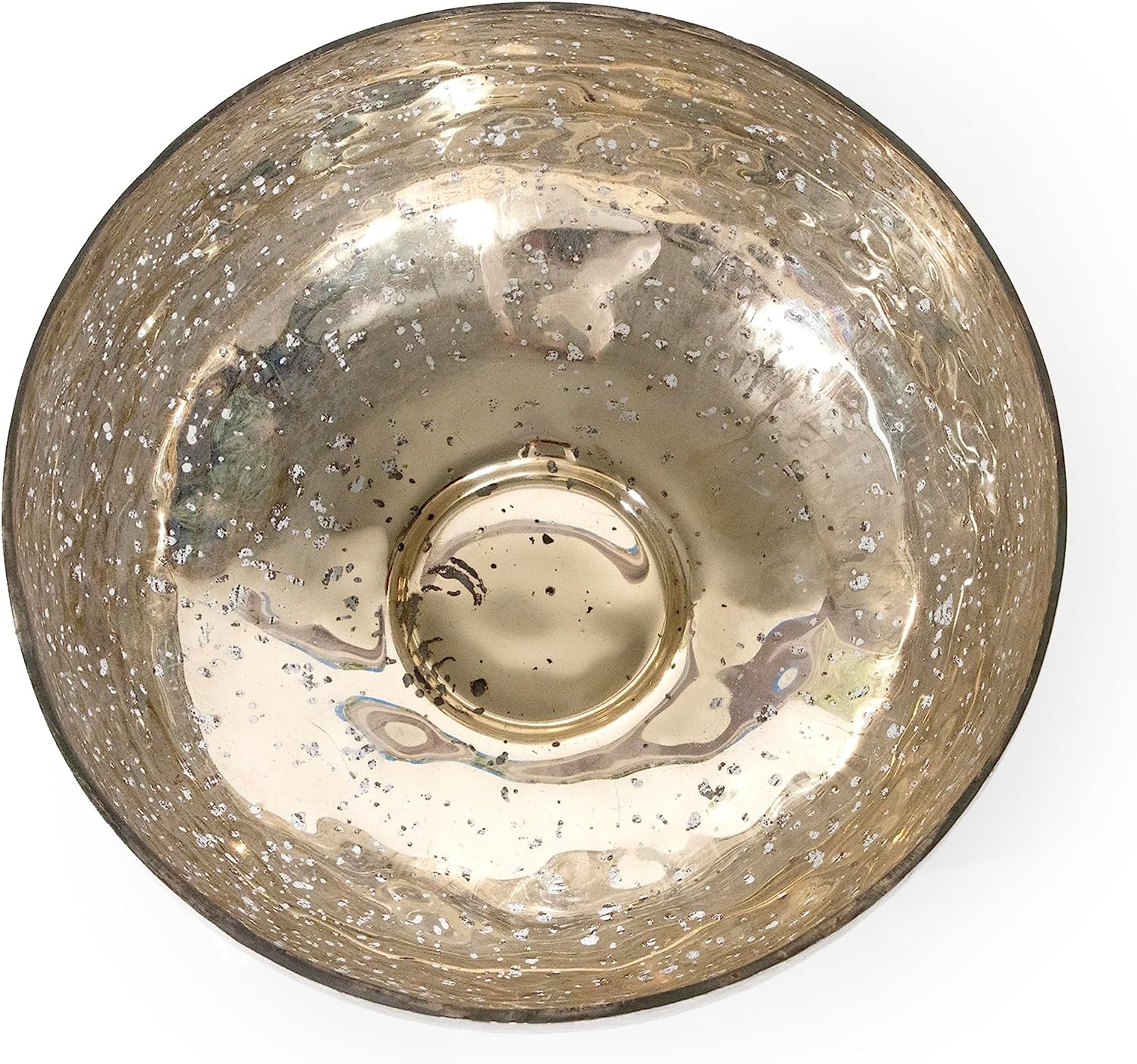 Mercury Glass Silver Finish Decorative Bowl