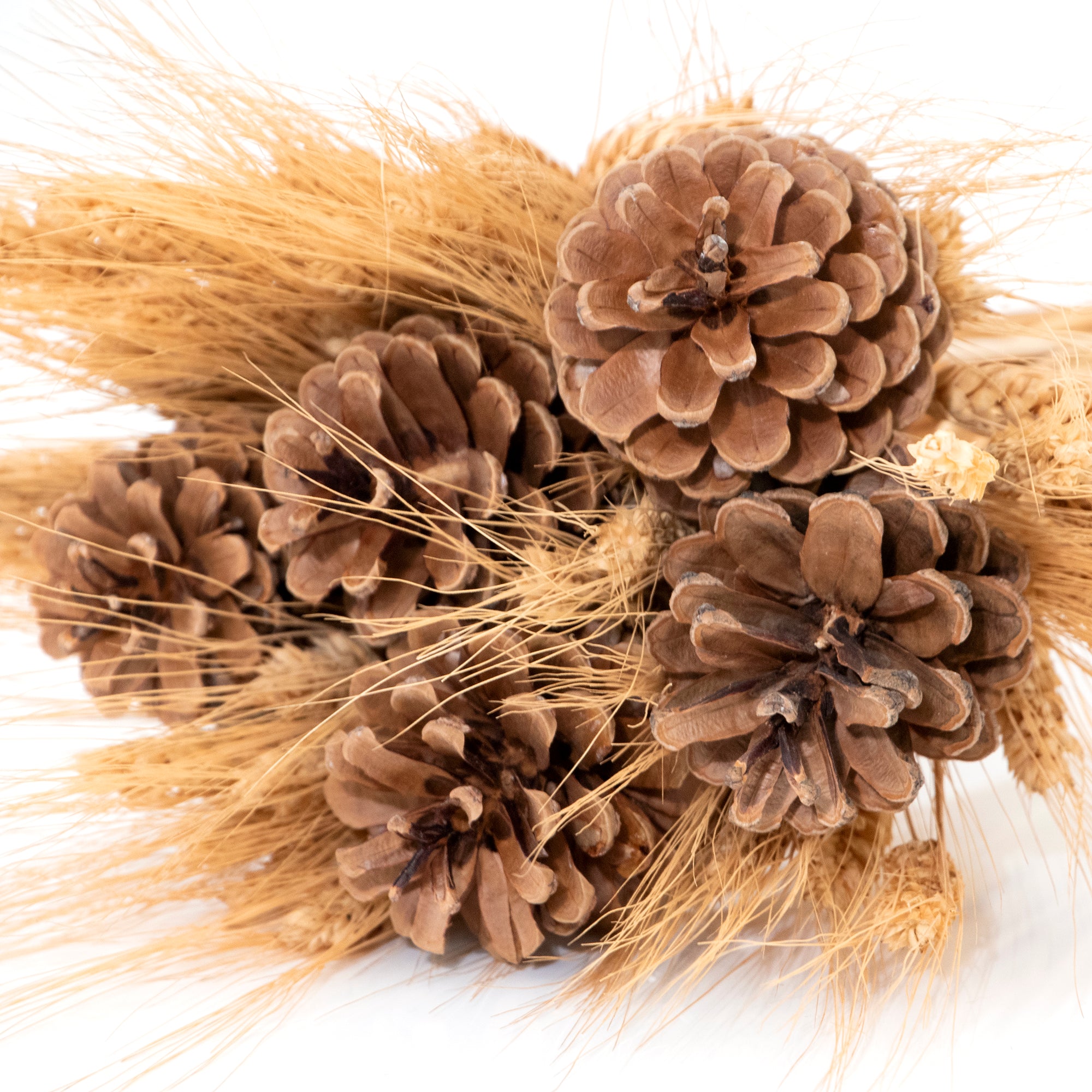 Wheat and Pinecone Rustic Bouquet