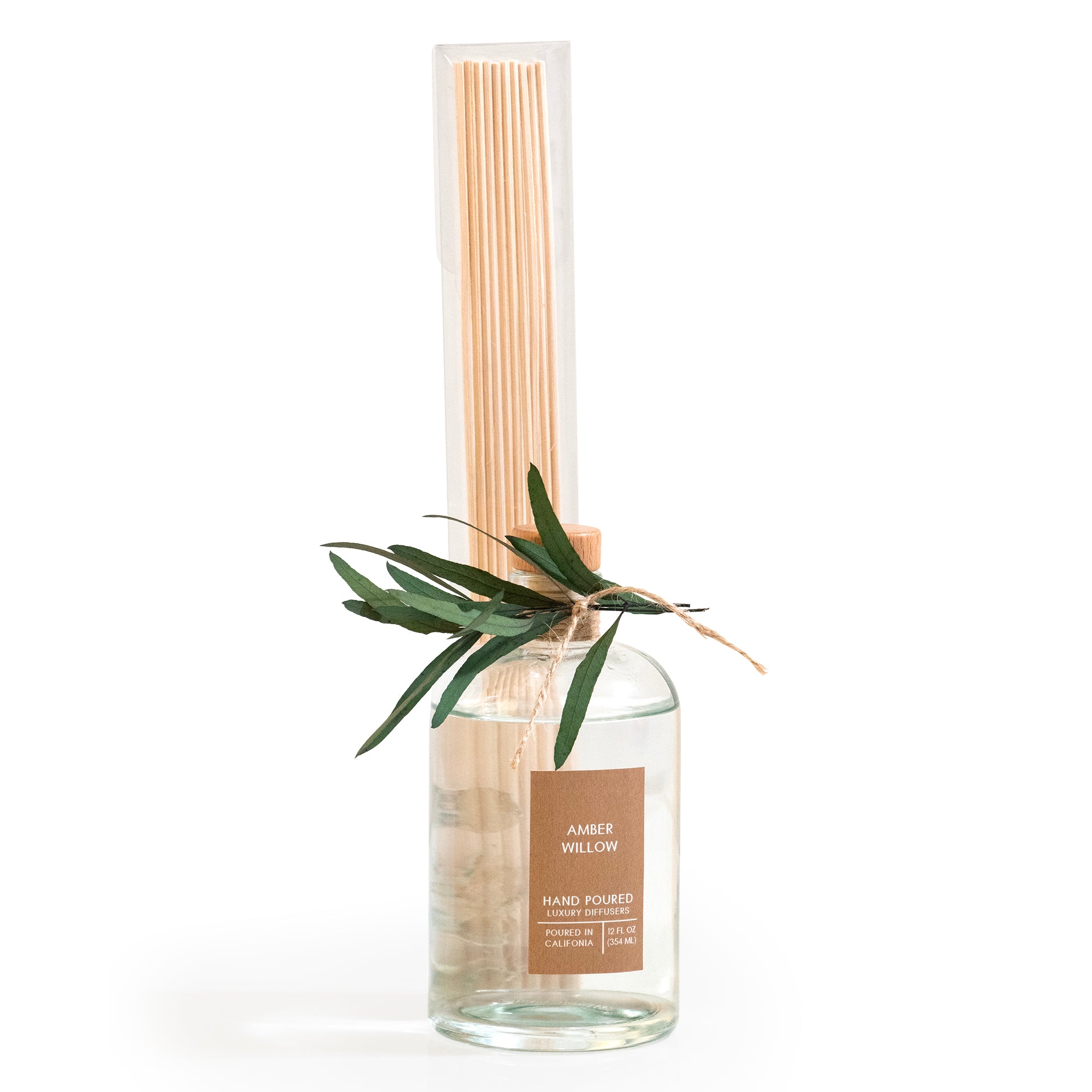 Diffuser Reed Tie Amber Willow Botanical Tie Reed Diffuser — Andaluca Home