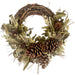 Woodland Pinecone Half Wreath against white background