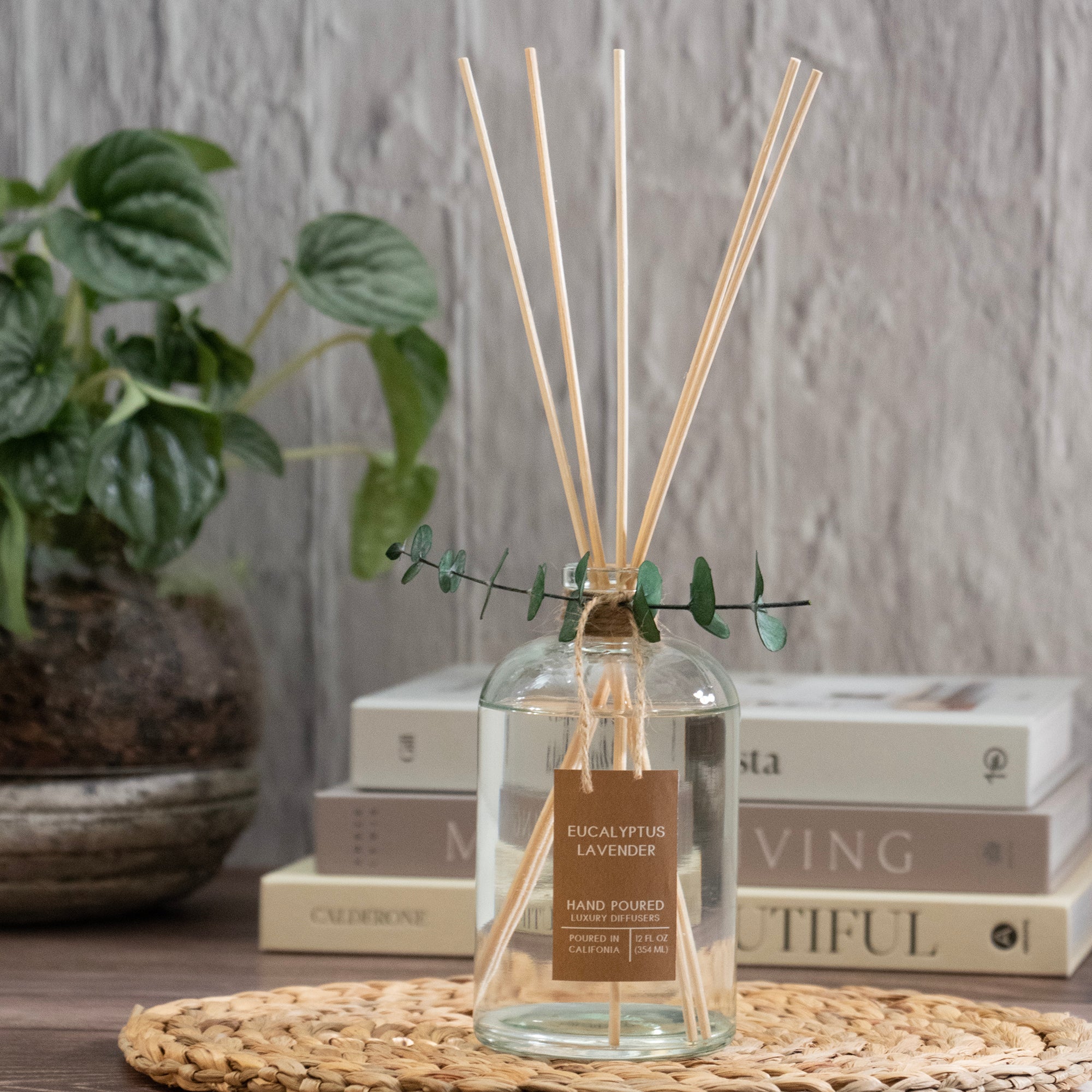 Diffuser Reed Tie Eucalyptus Lavender Botanical Tie Reed Diffuser — Andaluca Home