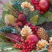 Golden Pinecone & Pomegranate Wreath Zoomed