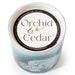 Orchid & Cedar 14 oz. Swirl Glass Candle overview