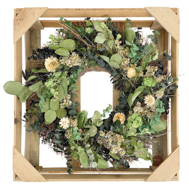 Secret Garden Wreath in storage crate