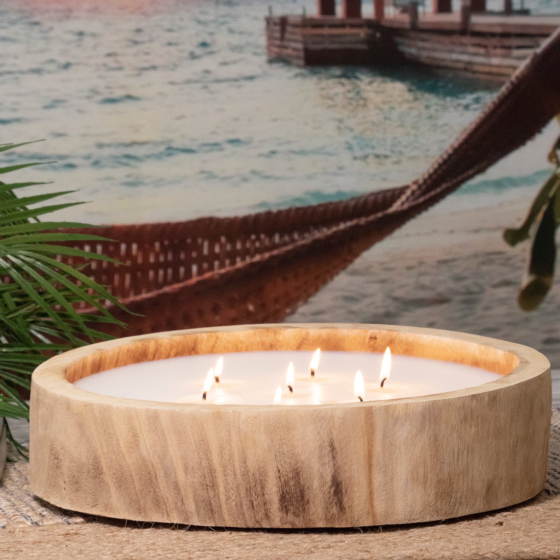 Paulownia Circular Wood Candle